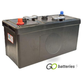 Numax 451 Classic Hard Rubber Battery. 6 volt 190 amps, all black traditional hard rubber case with lead bars on top and 3 filler caps.