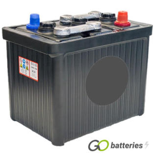 Numax 511 Classic Hard Rubber Battery. 6 volt 103 amps, all black traditional hard rubber case with lead bars on top and 3 filler caps.