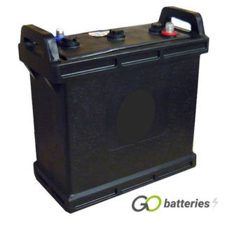 Numax 713 Classic Hard Rubber Battery. 6 volt 280 amps, all black traditional hard rubber case with 3 filler caps on top.