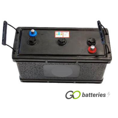 Numax 733 Classic Hard Rubber Battery. 6 volt 190 amps, all black traditional hard rubber case with 3 filler caps on top.