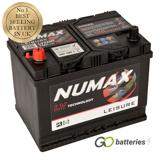 LV22MF Numax Sealed Leisure Battery 12V 75Ah