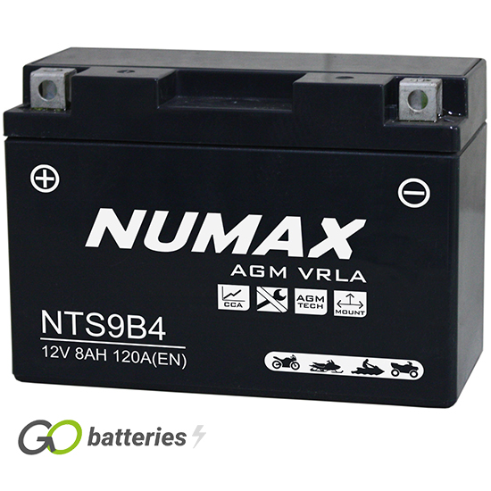 Batterie moto Numax Premium AGM YT12B-4 12V 10Ah 210A