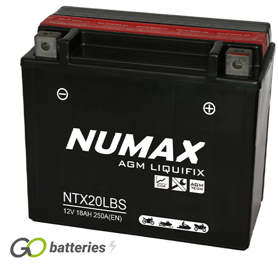 YTX20L-BS Numax AGM Motorcycle Battery 12V 18Ah (NTX20L-BS) (NTX20LBS)  (YTX20LBS)