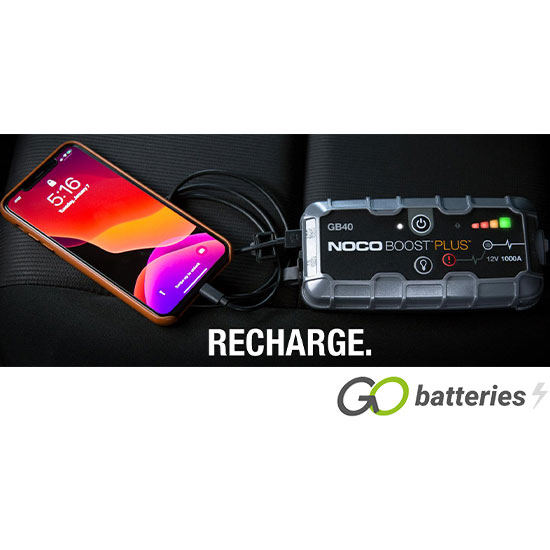 GB40 Noco BOOST PLUS Battery Jump Starter - GoBatteries