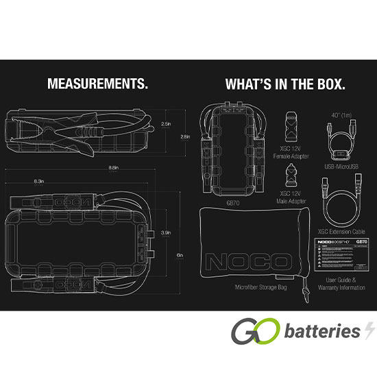 GB70 Noco BOOST HD Battery Jump Starter - GoBatteries