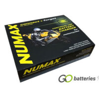 Numax 120200 Motorcycle Battery Charger. 12 volt 2 amp connect and forgot battery charger for a motorcycle.