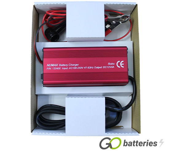 Numax Lawnmower Battery Charger 12V 4A 
