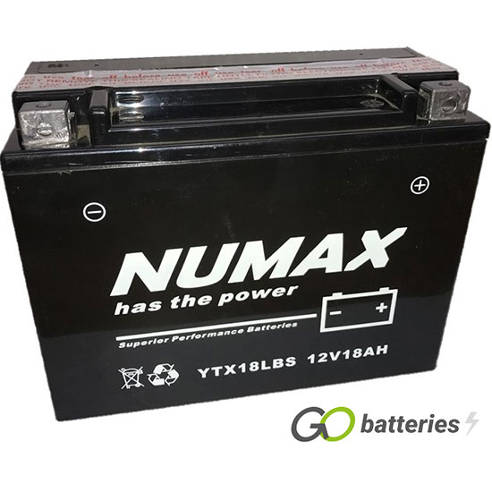 YTX18L-BS Numax AGM Motorcycle Battery 12V 20Ah (NTX18L-BS