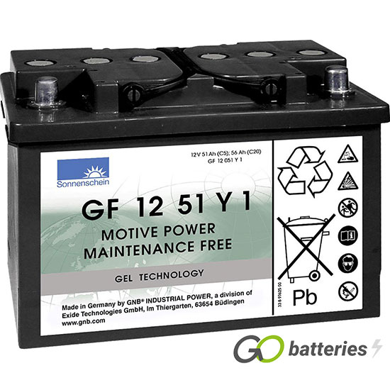 GF12051Y1 Sonnenschein Gel Battery 12V 56Ah