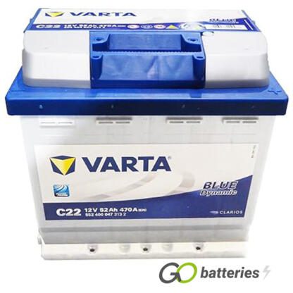 C22 Varta Blue Dynamic Battery 12V 52Ah 552 400 047 (012) - Image 2