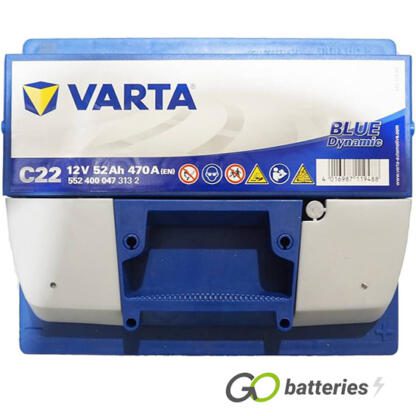 C22 Varta Blue Dynamic Battery 12V 52Ah 552 400 047 (012) - Image 3