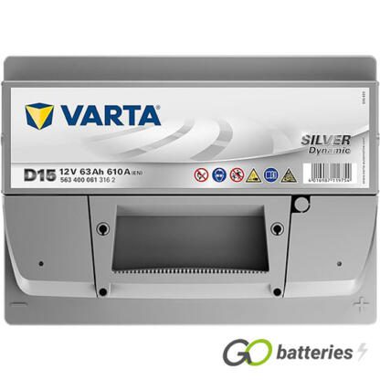 D15 Varta Silver Dynamic Battery 12V 63Ah 563 400 061 (027) - Image 4