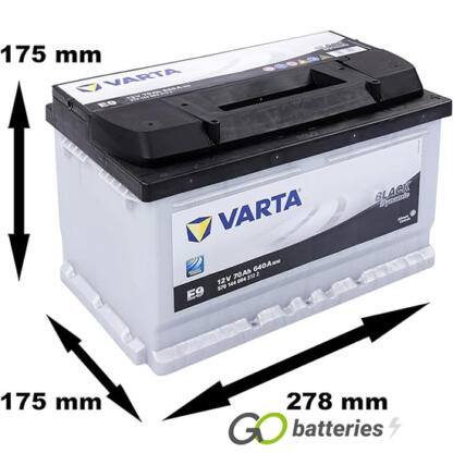 E9 Varta Black Dynamic Battery 12V 70Ah 570 144 064 (100) - Image 3