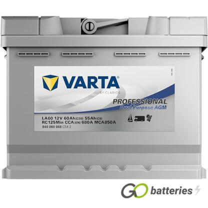 LA60 Varta Professional Dual Purpose AGM Leisure Battery 840 060 068 - Image 3