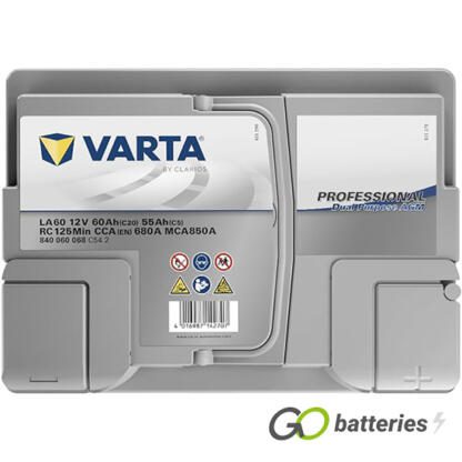 LA60 Varta Professional Dual Purpose AGM Leisure Battery 840 060 068 - Image 4