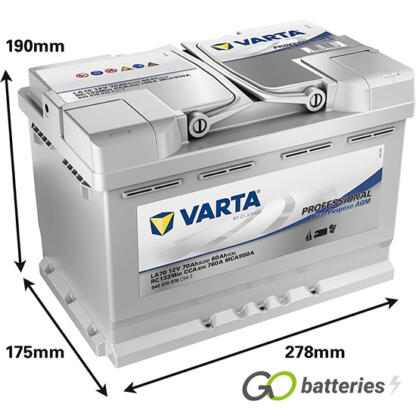 LA70 Varta Professional Dual Purpose AGM Leisure Battery 840 070 076 - Image 5