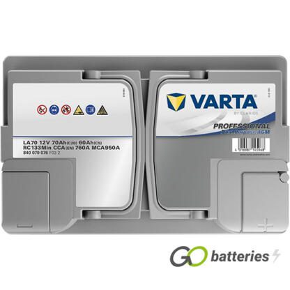 LA70 Varta Professional Dual Purpose AGM Leisure Battery 840 070 076 - Image 4