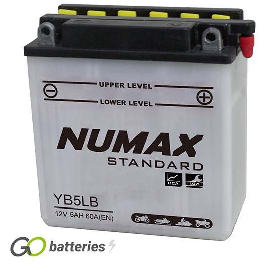 YB5L-B Numax Motorcycle Battery 12V 5Ah (YB5LB)