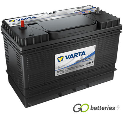 Varta LFS105M Professional Starter Battery 12V 105Ah 800 cold cranking amps, Black case with centrally located threaded terminals. Also has carrying handle.