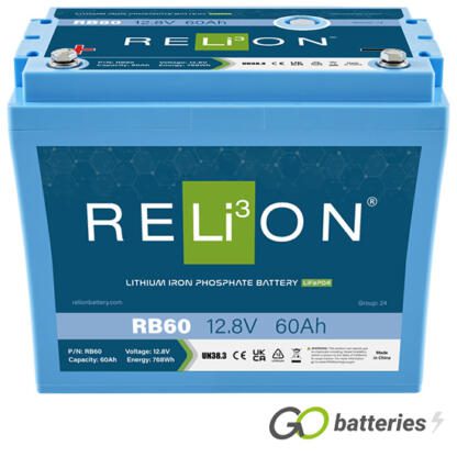 RB60 Relion Lithium LiFePO4 12V 60Ah Battery - Image 2