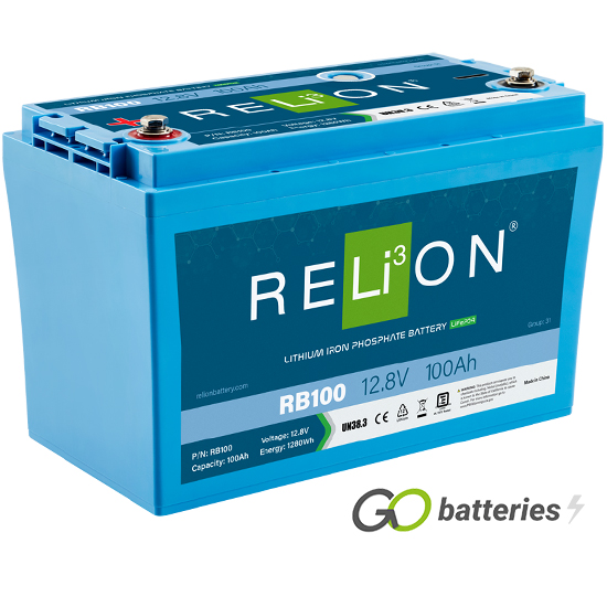 RB100 Relion Lithium LiFePO4 12V 100Ah Battery - GoBatteries