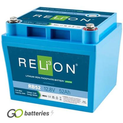 RB52 Relion Lithium Deep Cycle 12V 52Ah Battery - Image 3