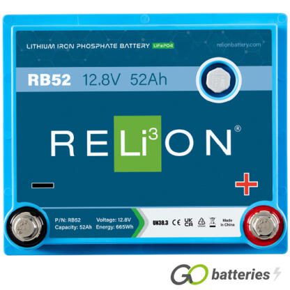 RB52 Relion Lithium Deep Cycle 12V 52Ah Battery - Image 4