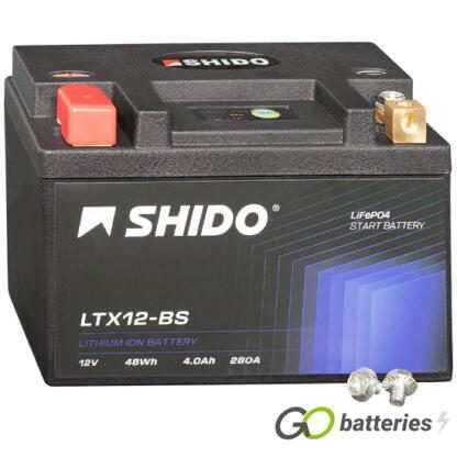 YTX12-BS Shido Lithium Motorcycle Battery LiFePO4 LTX12-BS (YTX12BS) - Image 2