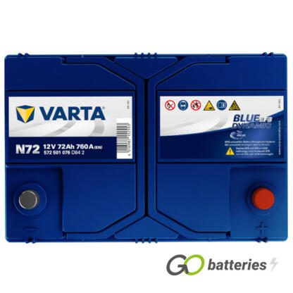 N72 Varta Blue Dynamic Start-Stop EFB Battery 12V 72Ah 572 501 076 (068EFB) - Image 3