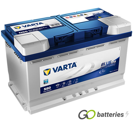 N80 Varta Blue Dynamic Start-Stop EFB Battery 12V 80Ah 580 500 080 (115EFB)