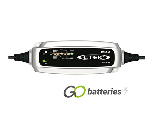 CTEK XS 0.8 12V 6 Step Smart Battery Charger - GoBatteries