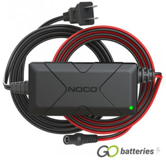 Noco XGC4 Fast power adapter for GB70, GB150 and GB500+. Black case and assorted plugs.