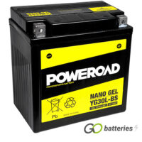 YB30L-B High Performance Poweroad Nano Gel Motorcycle Battery (YG30L-BS) (YB30LB) (YB30CL-B) (YTX30L-BS)
