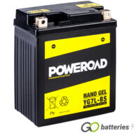 YTX7L-BS High Performance Poweroad Nano Gel Motorcycle Battery (YG7L-BS) (YTX7LBS)