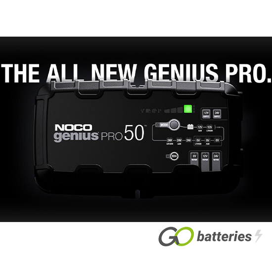 GENIUS PRO50 Noco 6/12/24V 50A Professional Battery Charger GoBatteries
