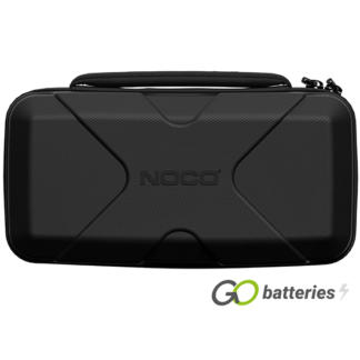 Noco GBC101 Boost X EVA protective case for the Noco GBX45, case is black with carrying handle.