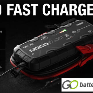 Noco GBX Bundle Pack 1 Containing GBX155 Boost X jump starter, GBC104 EVA protective case and U65 USB-C fast charger.