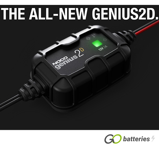 NOCO GENIUS 2D 12V 2-Amp Direct-Mount Battery Charger and