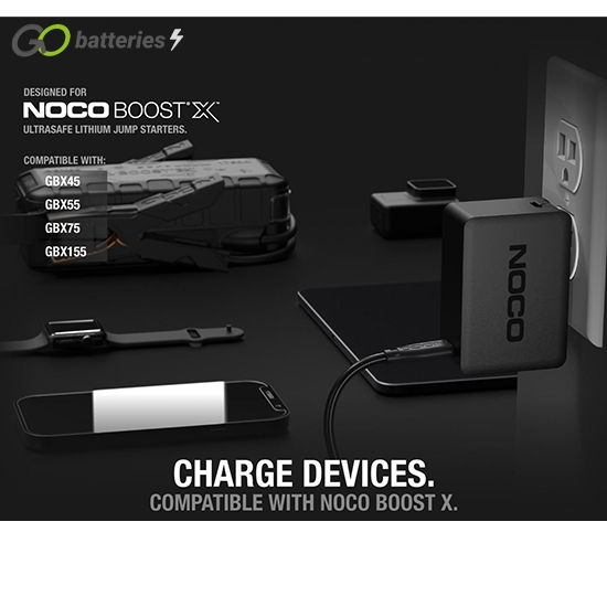 NOCO 65W USB-C Mains Fast Rapid Charger Adapter For Noco GBX Range
