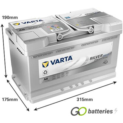 A6 Varta Silver Dynamic AGM Start-Stop Battery 12V 80Ah 580 901 080 (115AGM) - Image 6