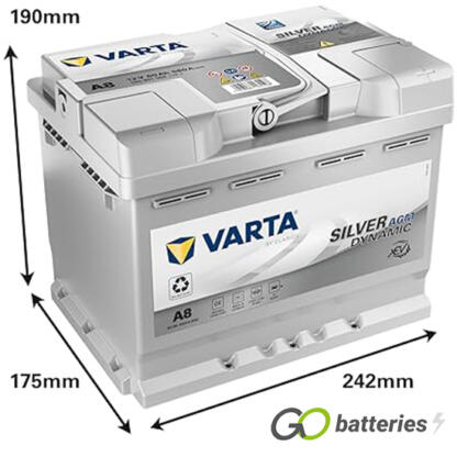 A8 Varta Silver Dynamic AGM Start-Stop Battery 12V 60Ah 560 901 068 (027AGM) - Image 6