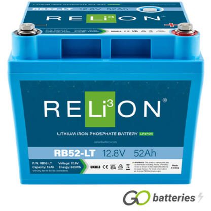 RB52-LT Relion Cold Weather Lithium 12V 52Ah Battery - Image 2