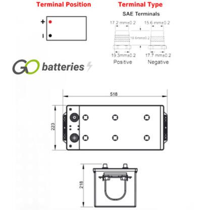 ODP-AGMDINB Odyssey Performance Battery 12V 170Ah 629-DIN B-1300 - Image 3
