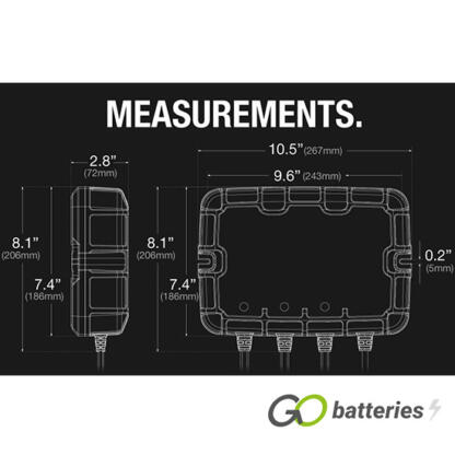 NOCO GENIUS GENPRO 10X3 12V 10-Amp 3-Bank On-Board Smart Battery Charger - Image 10