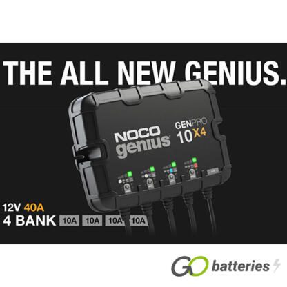 NOCO GENIUS GENPRO 10X4 12V 10-Amp 4-Bank On-Board Smart Battery Charger - Image 2