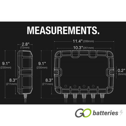 NOCO GENIUS GENPRO 10X4 12V 10-Amp 4-Bank On-Board Smart Battery Charger - Image 10