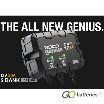 NOCO GENIUS GENPRO 10X2 12V 10-Amp 2-Bank On-Board Smart Battery Charger - Image 2