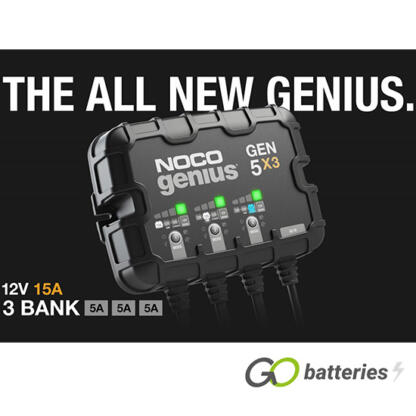 NOCO GENIUS GEN 5X3 12V 5-Amp 3-Bank On-Board Smart Battery Charger - Image 2