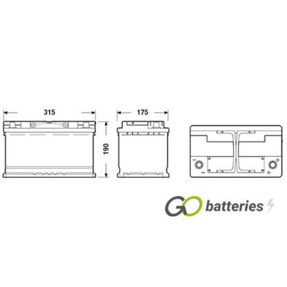 EK820 EXIDE AGM Start-Stop Battery 12V 82Ah (115AGM) (AGM820) - Image 5