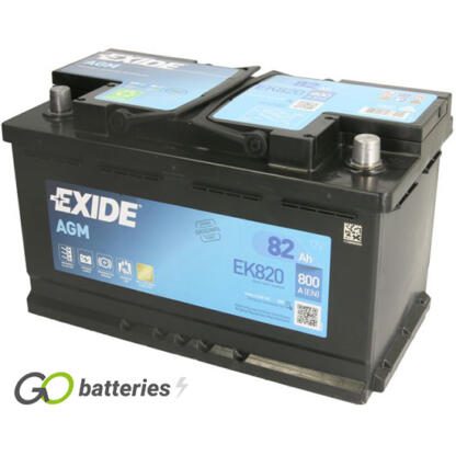 EK820 EXIDE AGM Start-Stop Battery 12V 82Ah (115AGM) (AGM820) - Image 3